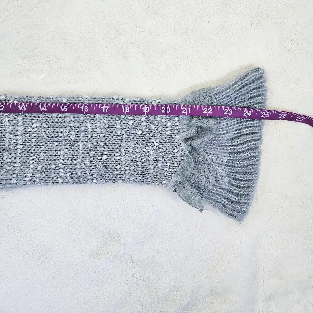 Y2K Whimsy Ruffle Lace Tulle Long Cardigan Witchy Fairy Boho Penny Lane Size S - Picture 12 of 12